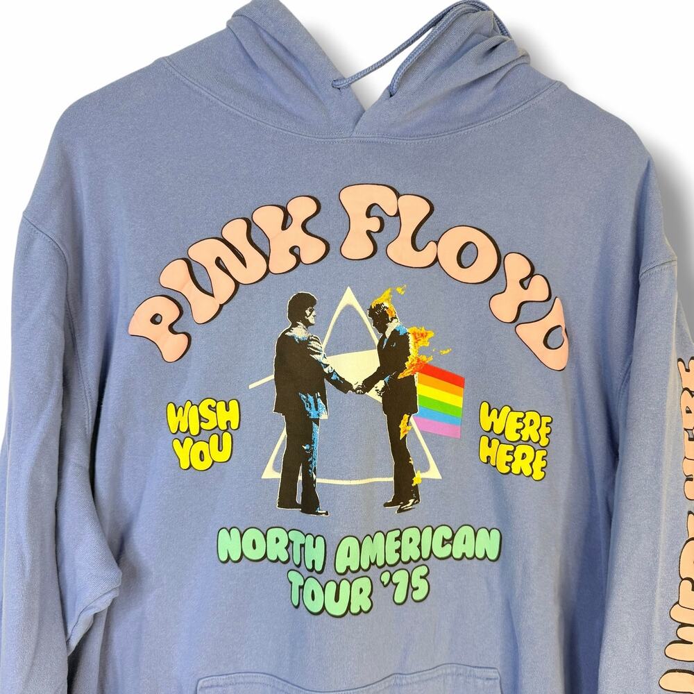 Pink Floyd Band Sweatshirt Hoodie Wish You Were Here 1975 Tour Blue Size 2XL - Picture 2 of 6